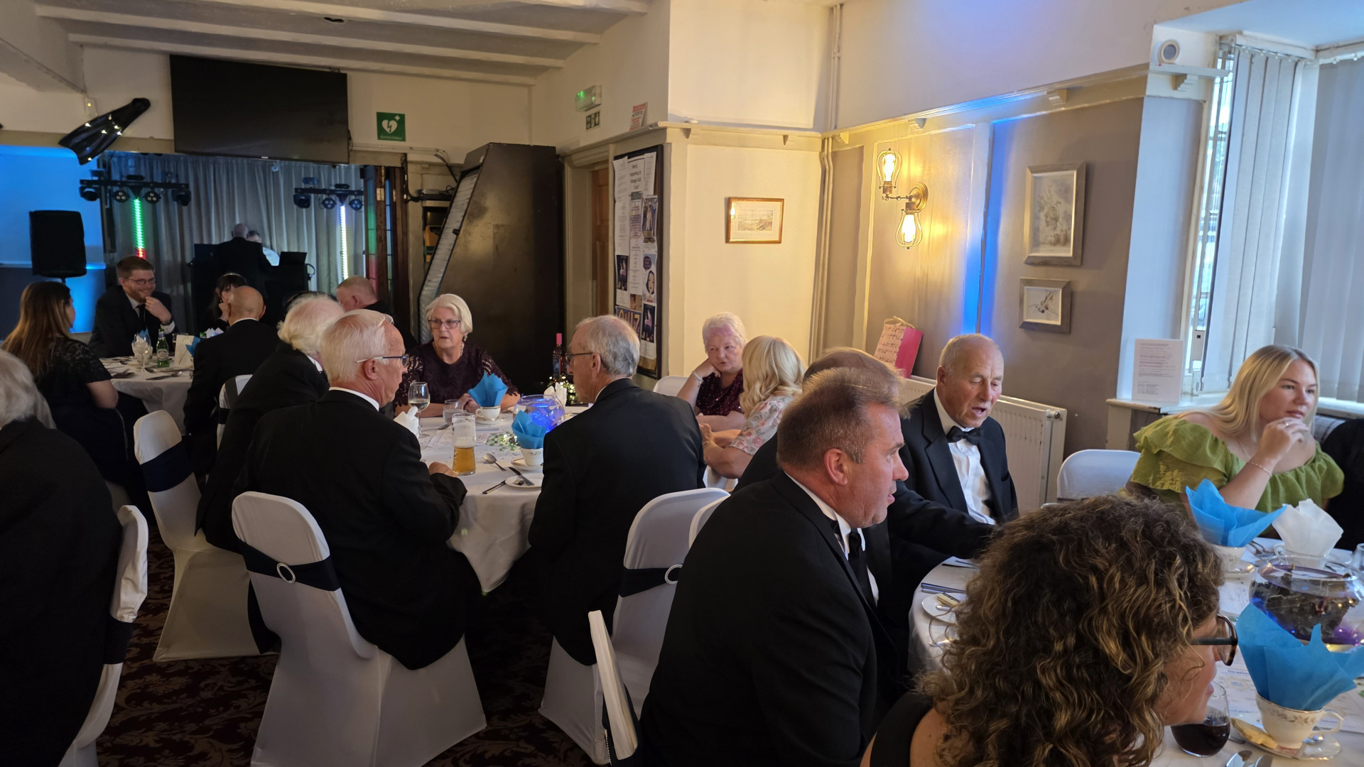 Tables at Awards Fifty year anniversary dinner Alsager sub aqua club